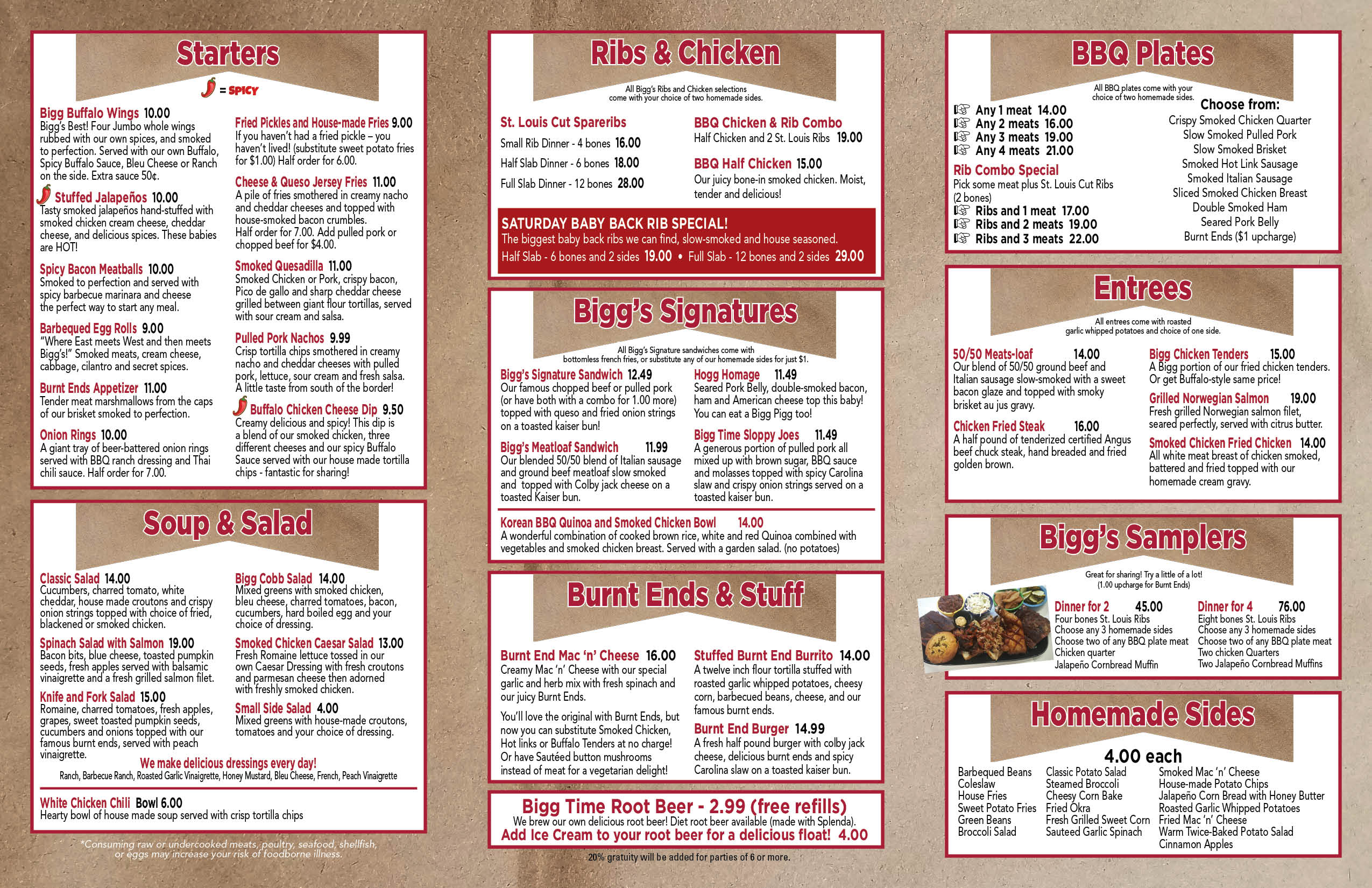 Dinner Menu Page 2