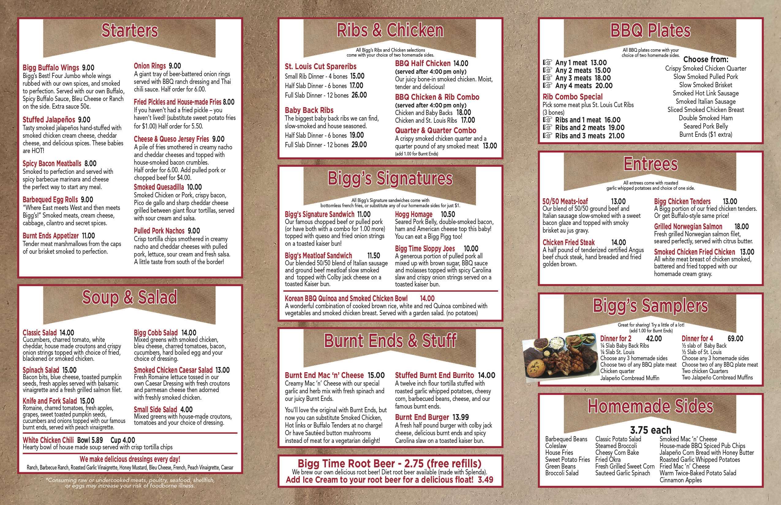 Dinner Menu Page 2