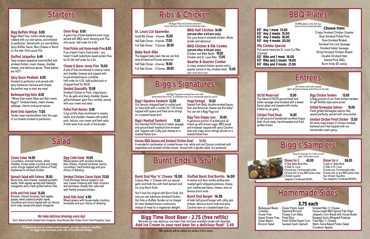 Dinner Menu Page 2