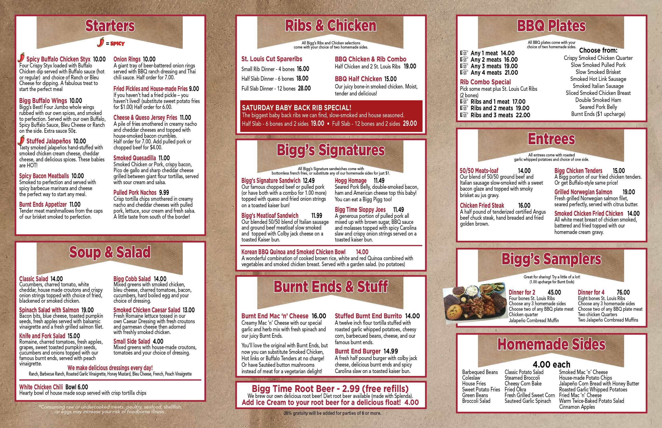 Dinner Menu Page 2